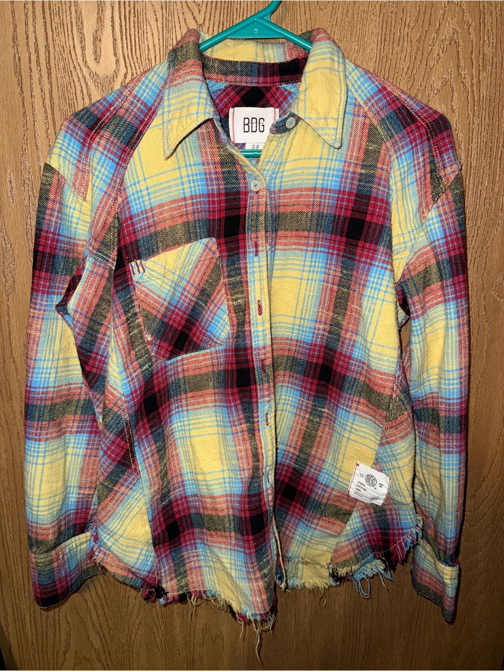 BDG Yellow Multi Plaid Flannel Jacket